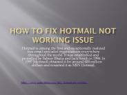 How To Resolve Hotmail not Working Problem