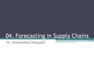 Forecasting in Supply Chains: Lecture 04