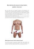 Mens briefs have the answers to all your fashion questions - know more PowerPoint PPT Presentation