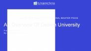 An Overview Of Deakin University