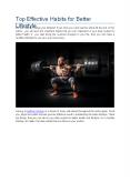 Top Effective Habits for Better Lifestyle PowerPoint PPT Presentation