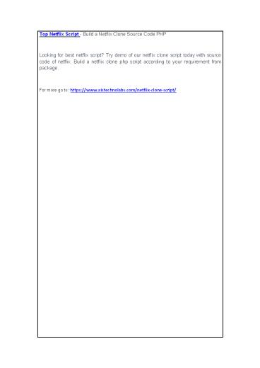 Top Netflix Script - Build a Netflix Clone Source Code PHP