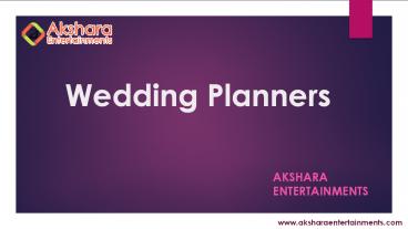 wedding planners In Hyderabad