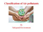 Classification of Air pollutants