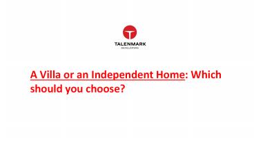 A Villa or an Independent Home | Builders in calicut