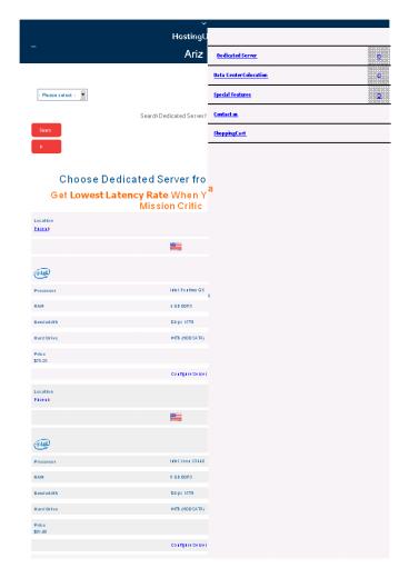 Dedicated server in Arizona