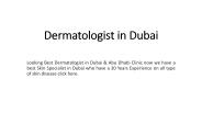 Dermatologist in Dubai