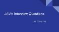 Java Interview Questions || Coding Tag PowerPoint PPT Presentation