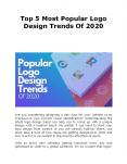 Top 5 Most Popular Logo Design Trends Of 2020 PowerPoint PPT Presentation