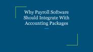 Why Payroll Software Should Integrate With Accounting Packages