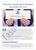 Why Job Consultants in Mumbai are perfect for you? (1) PowerPoint PPT Presentation