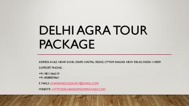 Delhi to agra tour package one day