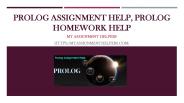Prolog Assignment Help - myassignmenthelpers