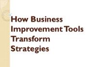 How Business Improvement Tools Transform Strategies