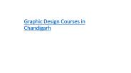 Graphic design courses in Chandigarh