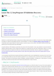 Learn The 12 Step Program Of Addiction Recovery