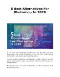 5 Best Alternatives For Photoshop In 2020 PowerPoint PPT Presentation