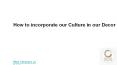 How to incorporate our Culture in our Decor? PowerPoint PPT Presentation