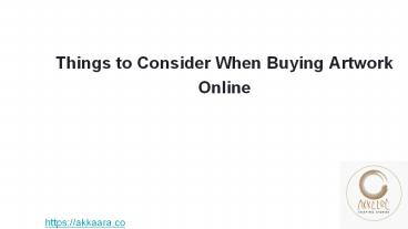 Things to consider when buying Artwork online