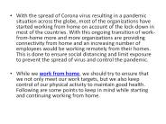 Work from home tips