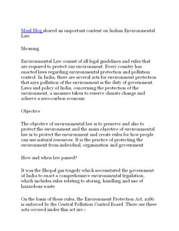 Indian Environmental Law