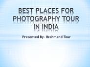 Photography Tour In India