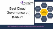 Find best Cloud Governance service at Kaiburr