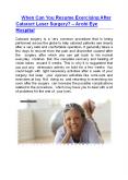 When Can You Resume Exercising After Cataract Laser Surgery? - Arohi Eye Hospital PowerPoint PPT Presentation
