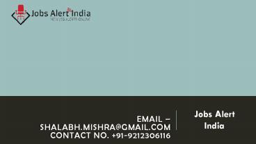 Government Jobs Alert In Mumbai