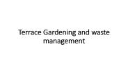 Terrace Gardening and waste management