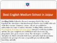 Best English Medium School in Jaipur PowerPoint PPT Presentation