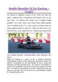Health Benefits Of Go Karting - TORQ03 PowerPoint PPT Presentation
