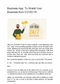 Business App: To Shield Your Business from COVID-19 PowerPoint PPT Presentation