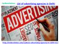 Find us in best list of advertising agencies in delhi PowerPoint PPT Presentation