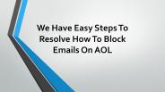 How To Block Emails On AOL