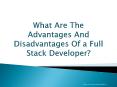 What Are The Advantages And Disadvantages Of a Full Stack Developer? PowerPoint PPT Presentation