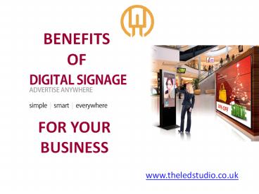 Benefits of Digital Signage for your Business
