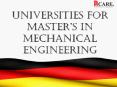 Universities For Master’s In Mechanical Engineering PowerPoint PPT Presentation