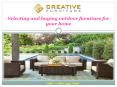 Selecting and buying outdoor furniture for your home