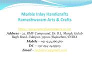 Marble Inlay Handicrafts Rameshwaram Arts & Crafts
