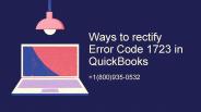 Ways to rectify Error Code 1723 in QuickBooks