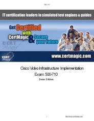 Cisco Video Infrastructure Implementation Exam 500-710  Pass Guarantee