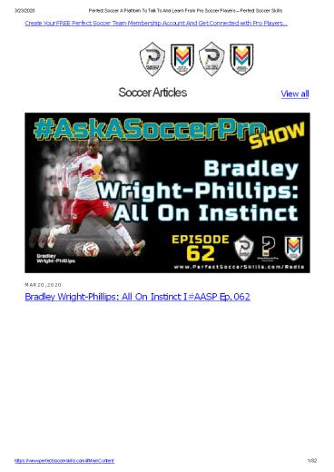 Perfect Soccer Skills