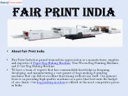 Paper Bag Making Machine- Fair Print India