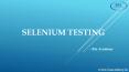 Selenium Training in Bangalore PowerPoint PPT Presentation