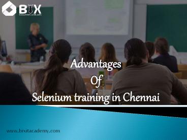 Selenium Training In C`hennai