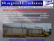 Contact Porta Cabin Builders In Nigeria