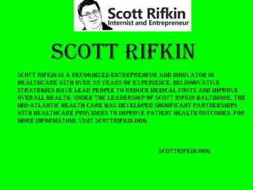 Scottrifkin.org - Scott Rifkin