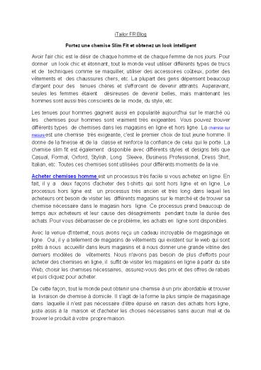 chemise fashion pour homme | acheter chemises homme	 - Itailor