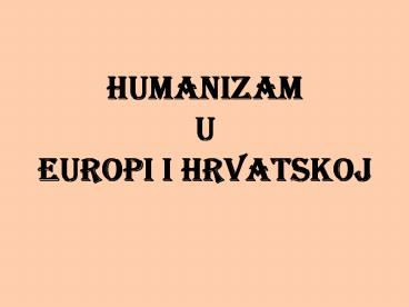 Humanizam